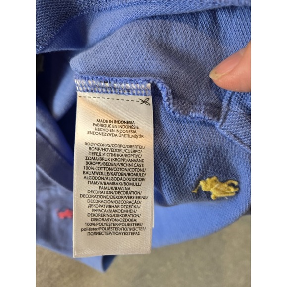 Polo Ralph Lauren Shirt Boys 6 Blue Colorful AOP Pony Short Sleeve Preppy - Picture 5 of 9